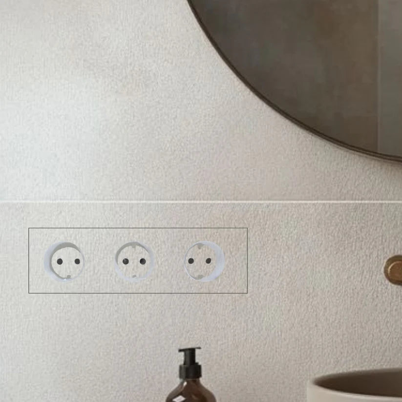 Enchufe invisible EDPLIT — Integración perfecta en superficies alicatadas