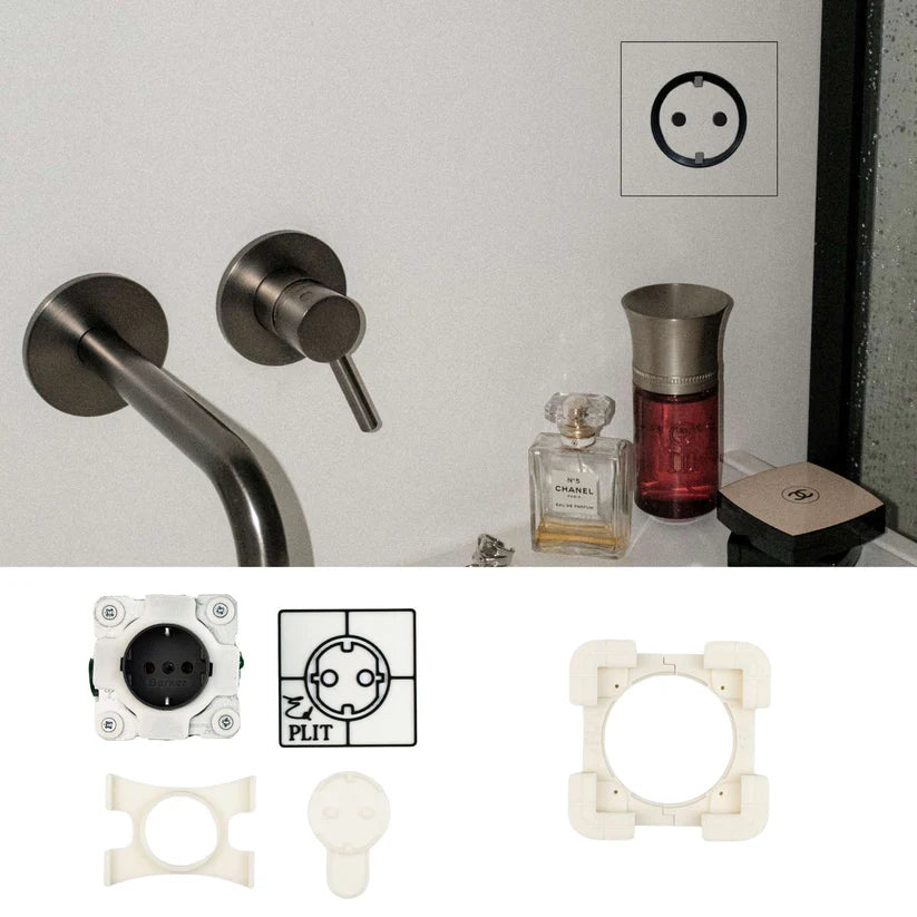 Enchufe invisible EDPLIT — Integración perfecta en superficies alicatadas